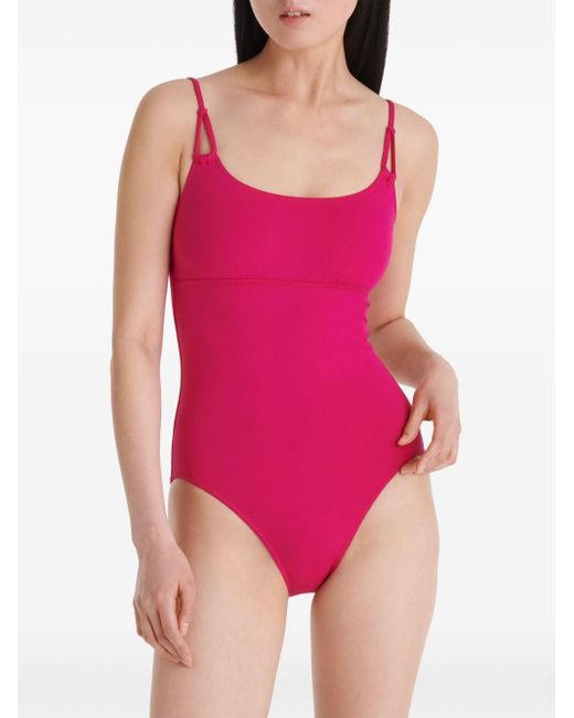 Eres Pink Electro Knotted-strap Swimsuit
