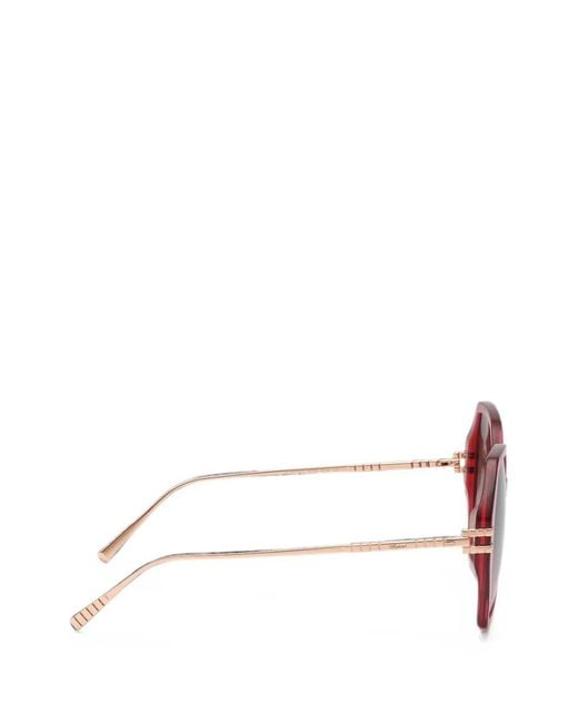 Chopard Pink Geometric-Frame Sunglasses