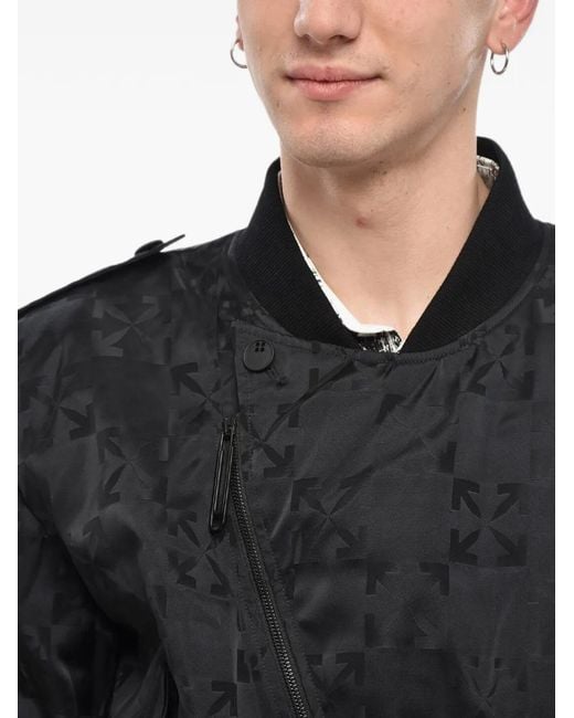 Off-White c/o Virgil Abloh Black Arrows-Jacquard Bomber Jacket for men