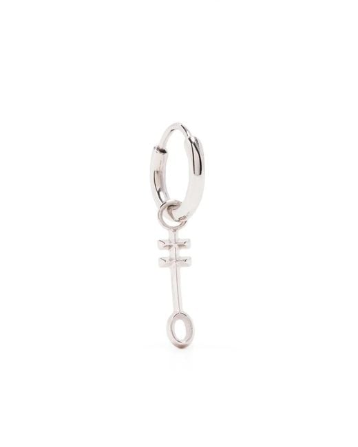 CAPSULE ELEVEN White Nefer-Symbol Hoop Earring