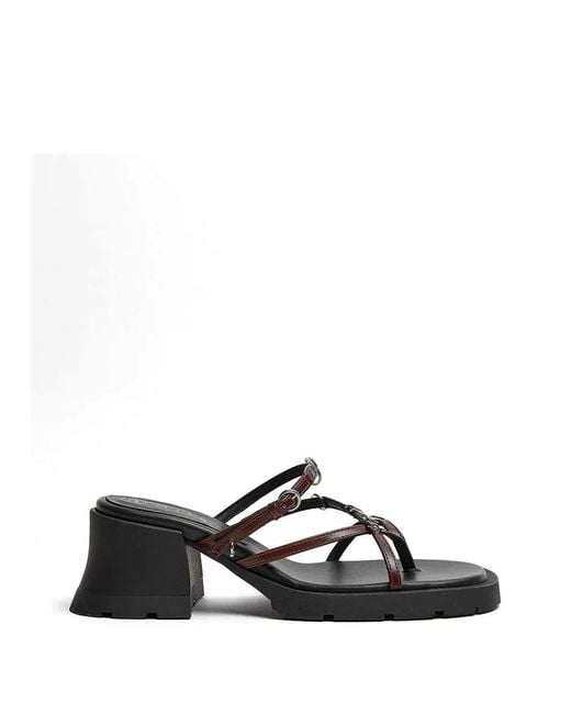 Miista White Ring-Embellished Multi-Strap Sandals