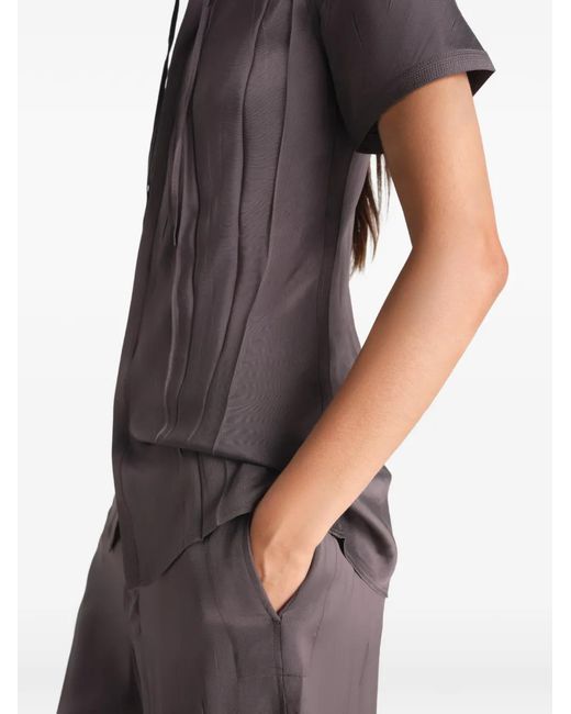 Lemaire Purple Creased Fitted Shirt