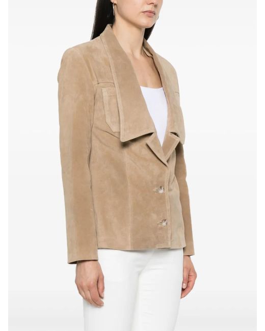 Coperni Natural Suede Single-Breasted Jacket