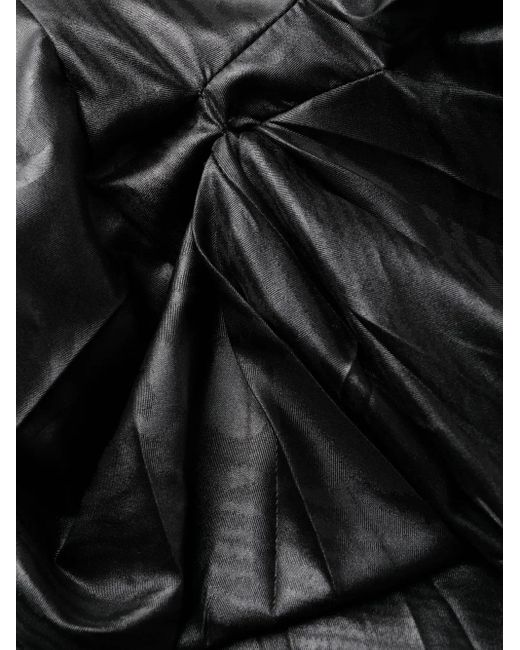 Maison Margiela Black Moiré-Effect Midi Dress