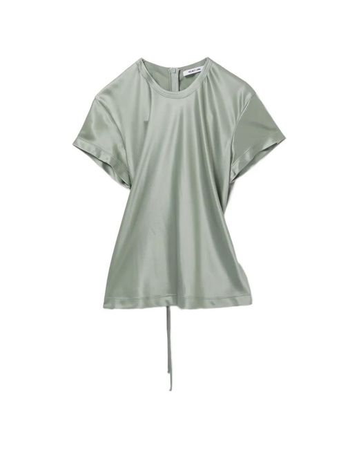 Helmut Lang Green Silk Blouse