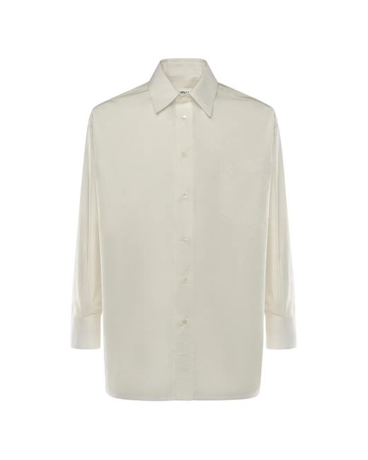 MM6 by Maison Margiela White Chest-Pocket Buttoned Shirt for men