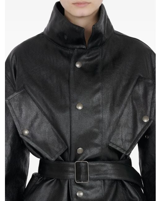 Maison Margiela コットン コーテッドジャケット Black