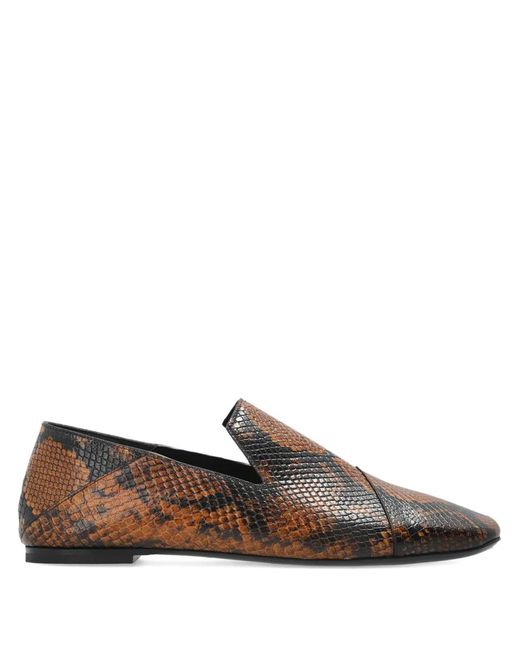 IRO Brown Snakes-Print Loafers