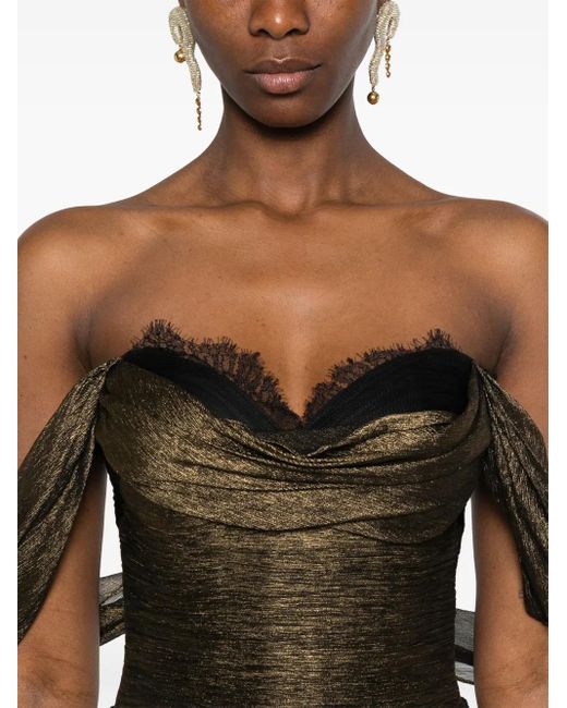 IRIS SERBAN Green Natasha Maxi Dress