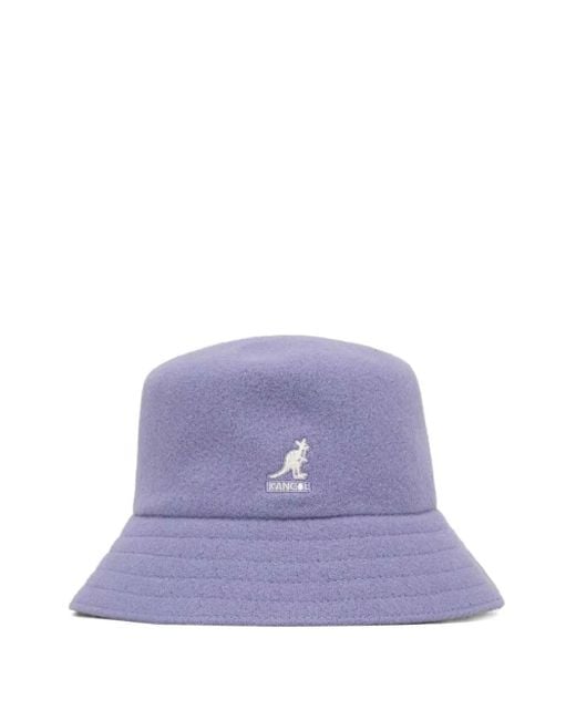 Kangol Purple Logo-Patch Bucket Hat