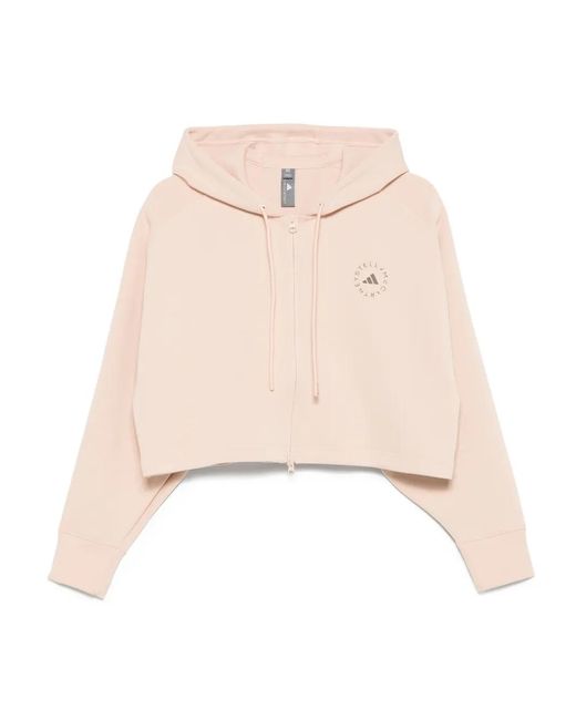 Adidas By Stella McCartney Natural Kapuzenjacke mit Reißverschluss