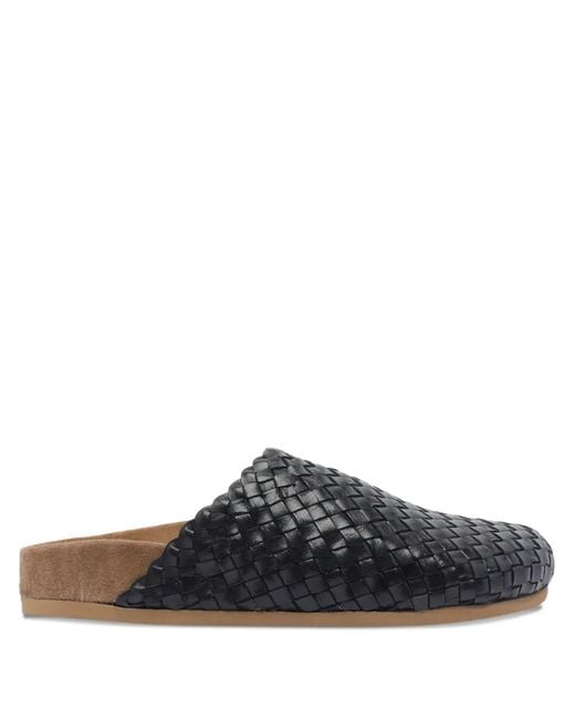 Dragon Diffusion Black Leather Mules