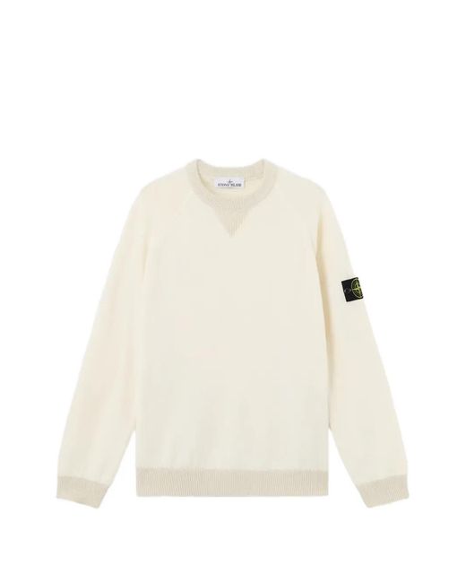 Stone Island メンズ ホワイト クルーネック セーター 【公式通販】
