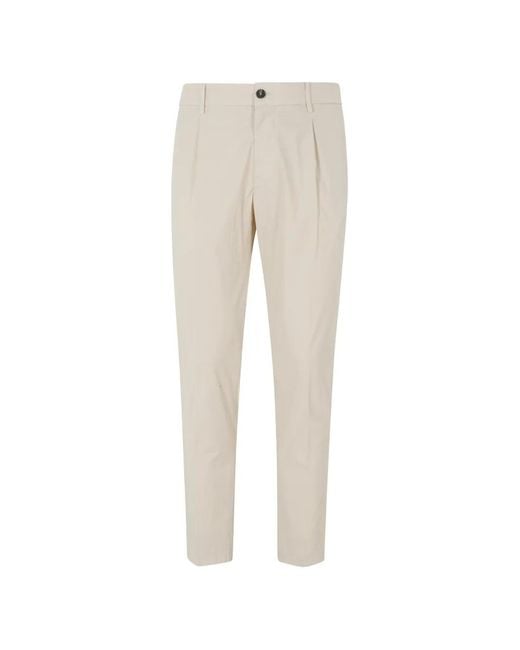 BE ABLE Natural Pleated Slim-Fit Trousers for men