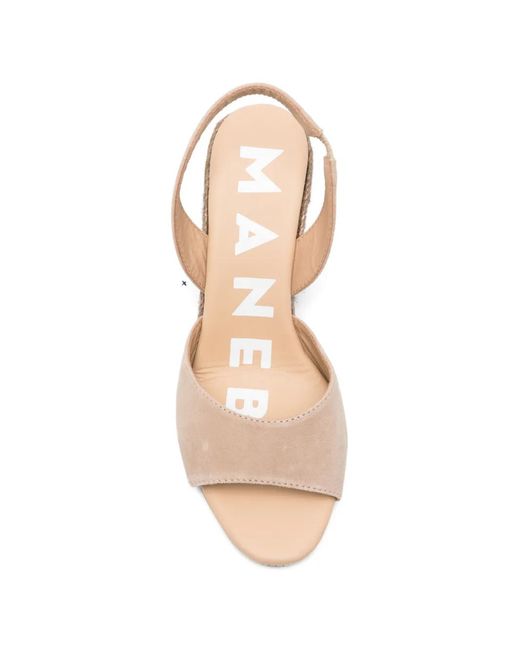 Manebí Natural Slingback Wedge Sandals
