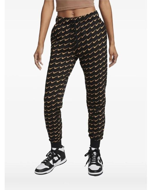 Pantalones de chándal con monograma Nike de color Black