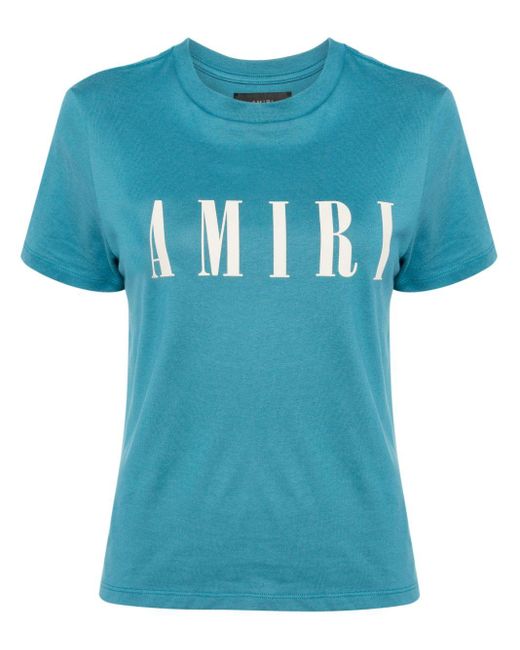 Amiri Katoenen T-shirt Met Logoprint in het Blue