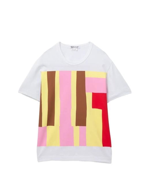 Comme des Garçons White Graphic-Print T-Shirt