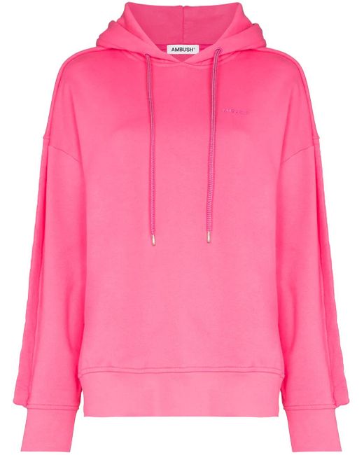 Ambush Pink Embroidered Logo Hoodie