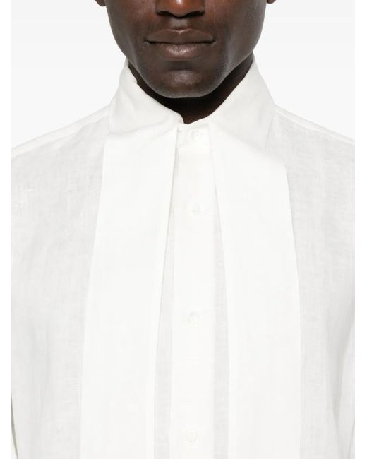 Setchu スカーフカラーシャツ White