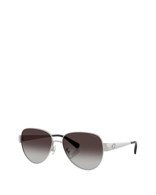 COACH Gray Pilot-Frame Sunglasses
