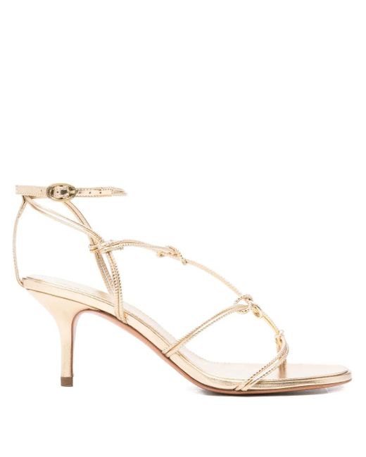 Ba&sh White 80Mm Knotted Leather Sandals