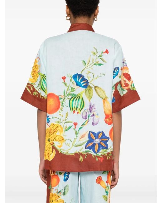 ALÉMAIS Orange Dahlia Shirt