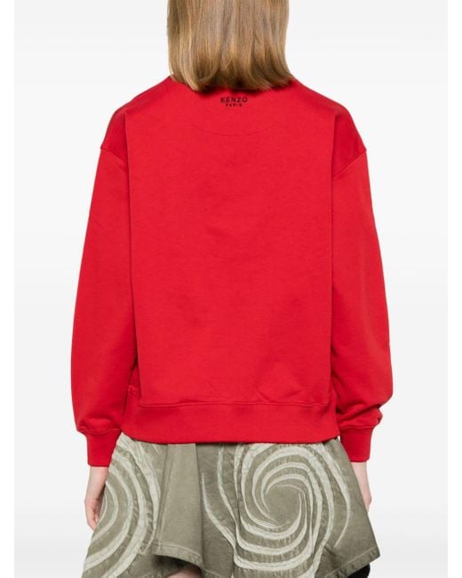 KENZO Red Lucky Tiger Cotton Sweatshirt