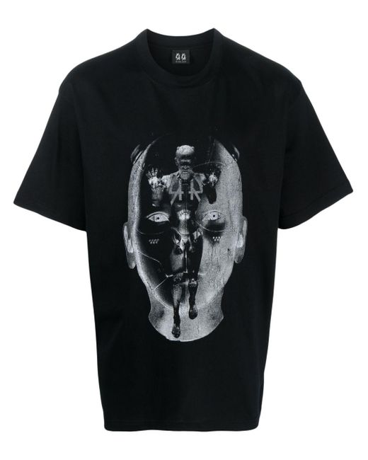 44 Label Group Black X Anyma Graphic-print T-shirt for men