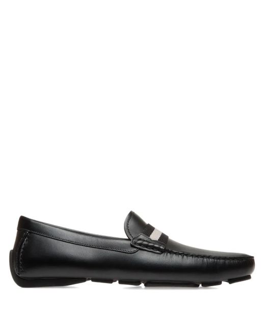 Bally Black Pilot Driver Leather Loafers for men