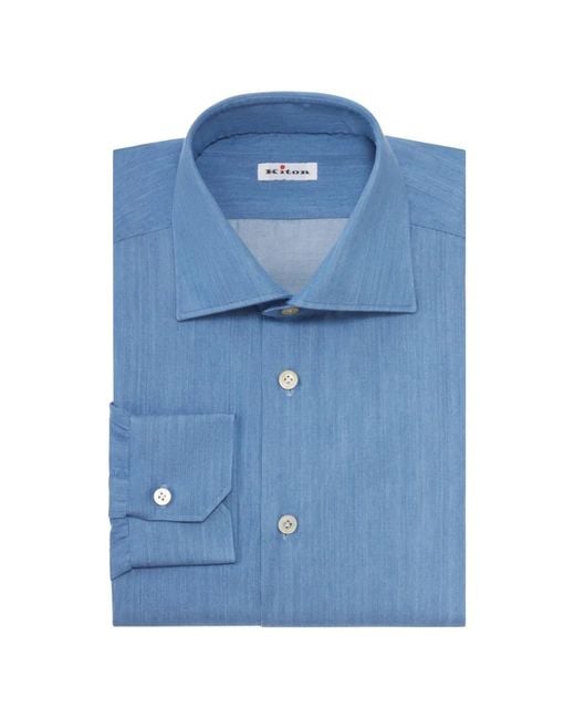 Camicia di Kiton in Blue da Uomo