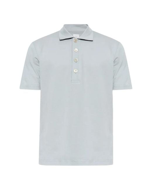 Eleventy Gray Buttoned Polo Shirt for men