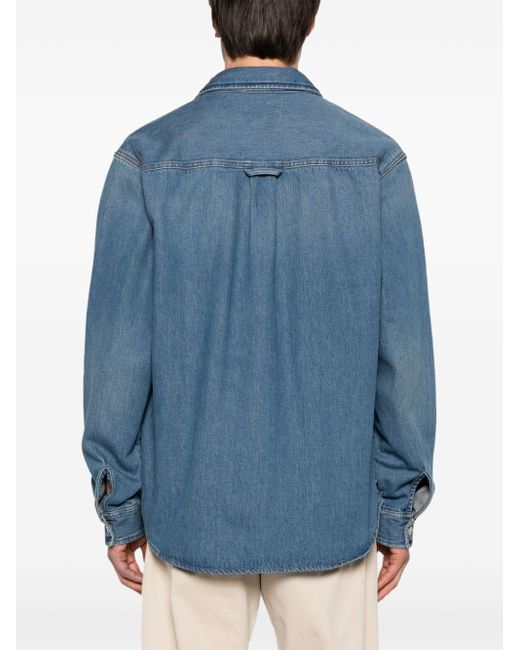 Carhartt Blue Harvey Denim Shirt Jacket for men
