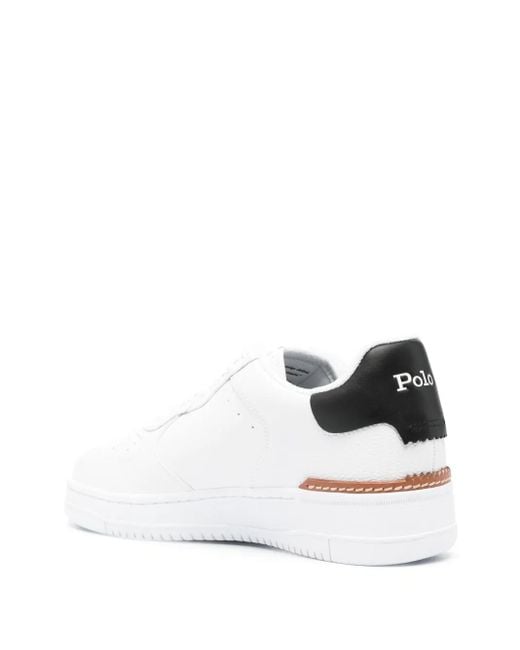 Polo Ralph Lauren White Masters Crt-Sneakers-Low Top Lace Shoes
