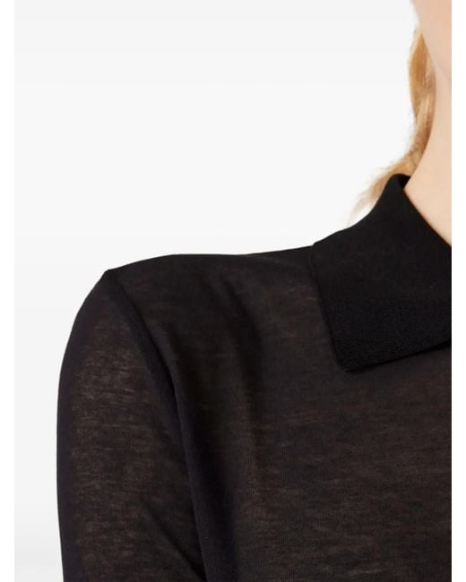Miu Miu Black Ribbed-Knit Mini Dress