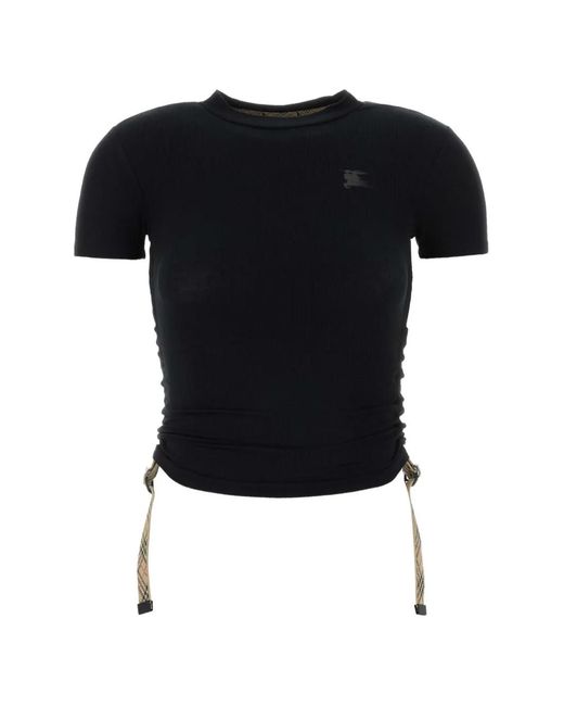 Burberry Black Stretch Cashmere Blend T-Shirt