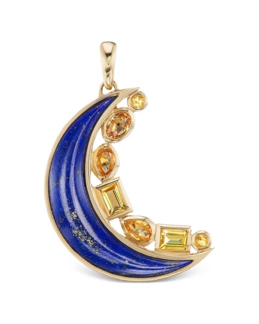 Sorellina Blue Lapis Sapphire Moon Pendant