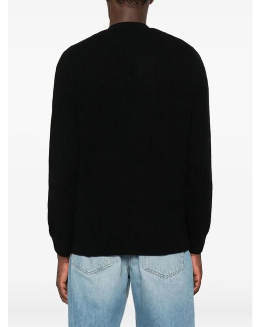 Mc2 Saint Barth Black Wool Cardigan for men