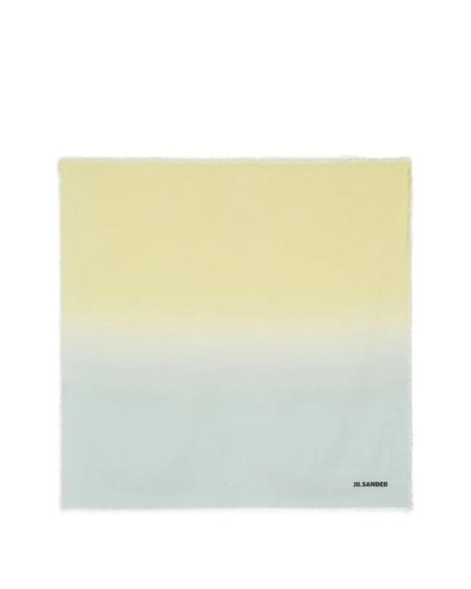 Jil Sander Yellow Gradient-Effect Scarf for men
