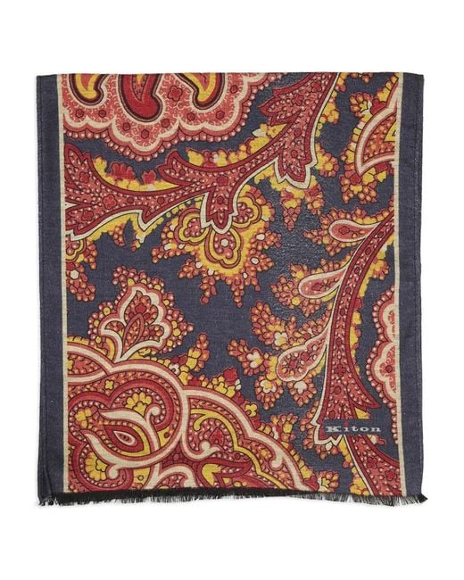 Sciarpa di Kiton in Blue da Uomo