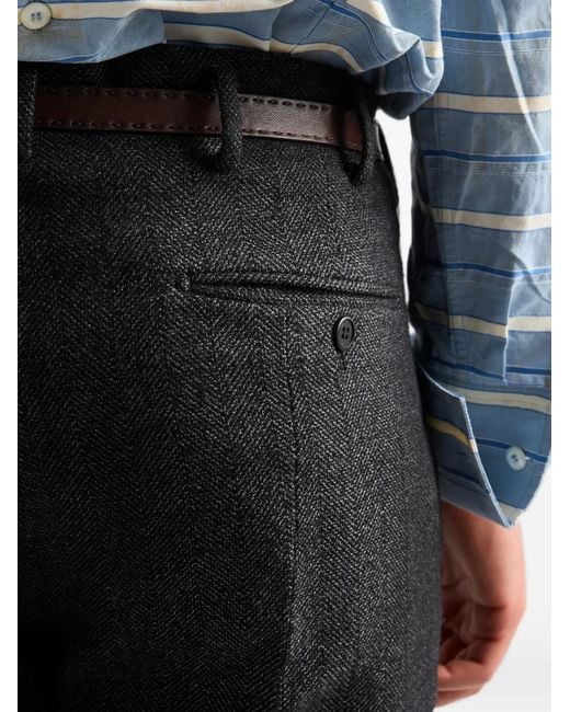 Prada Black Wool Pants for men