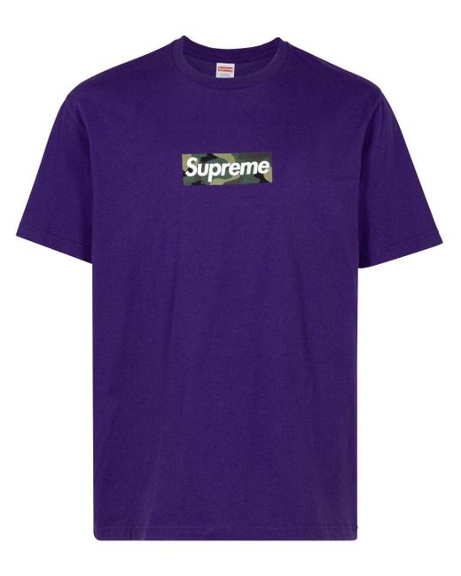 Supreme Katoenen T-shirt Met Logo in het Purple