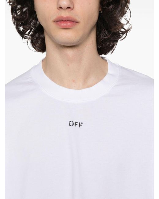 Off-White c/o Virgil Abloh Katoenen T-shirt Met Logoprint in het White voor heren