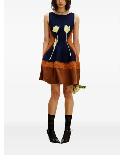 Ph5 Blue Tulip-Print Dress
