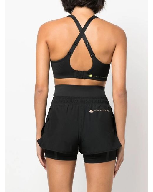 Adidas By Stella McCartney Black Truepace Running Sports Bra