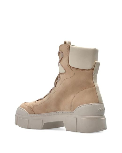 Vic Matié Natural Lace-Up Padded Boots