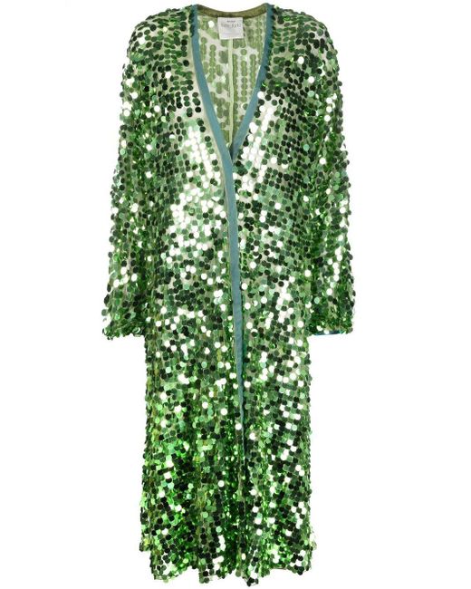 Forte Forte Green Sequin-embellished Coat