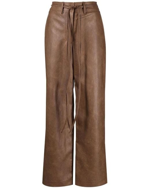 Rejina Pyo Brown Cyrus Straight-Leg Trousers