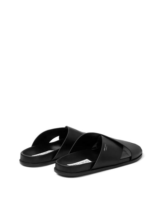 Jimmy Choo Black Sandales À Brides Croisées for men