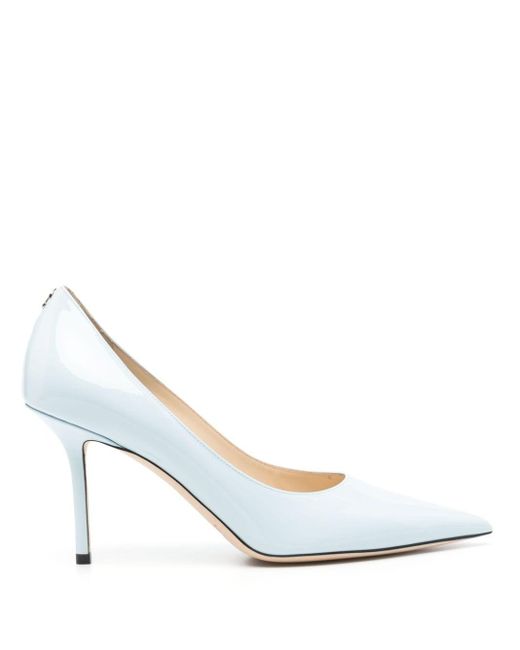 Jimmy Choo White Love 85mm Leather Pumps